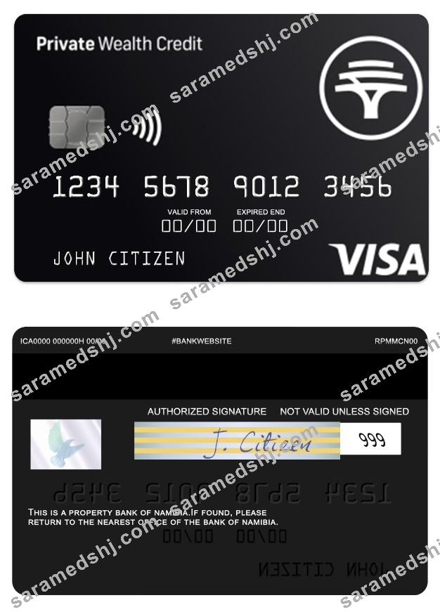 Namibia First National Bank private wealth credit visa card